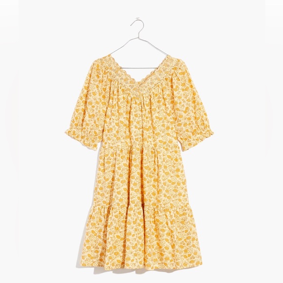 Madewell Dresses & Skirts - Madewell Eyelet-Trim Tiered Mini Dress in Piccola Floral